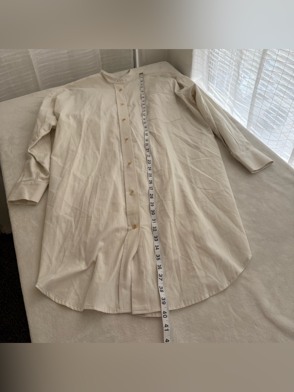 MAMÈNE Phoebe Mini Shirt Dress in White Size 0 XS/S Oversized Convertible Back - Picture 12 of 12